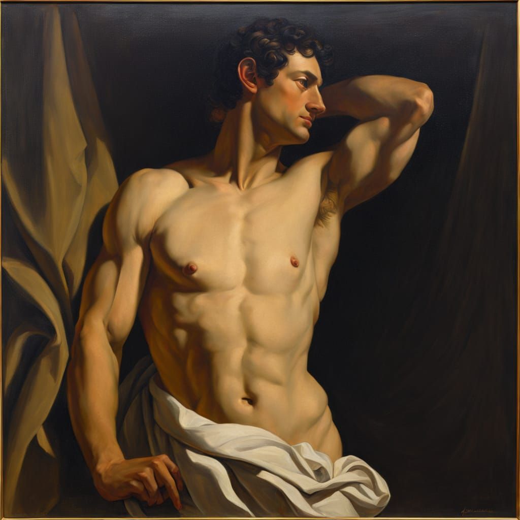 Classical Figure Study in Sfumato Technique