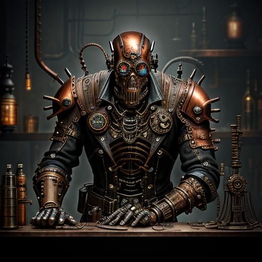 Steampunk Augmented Hands with Biomechanical Details