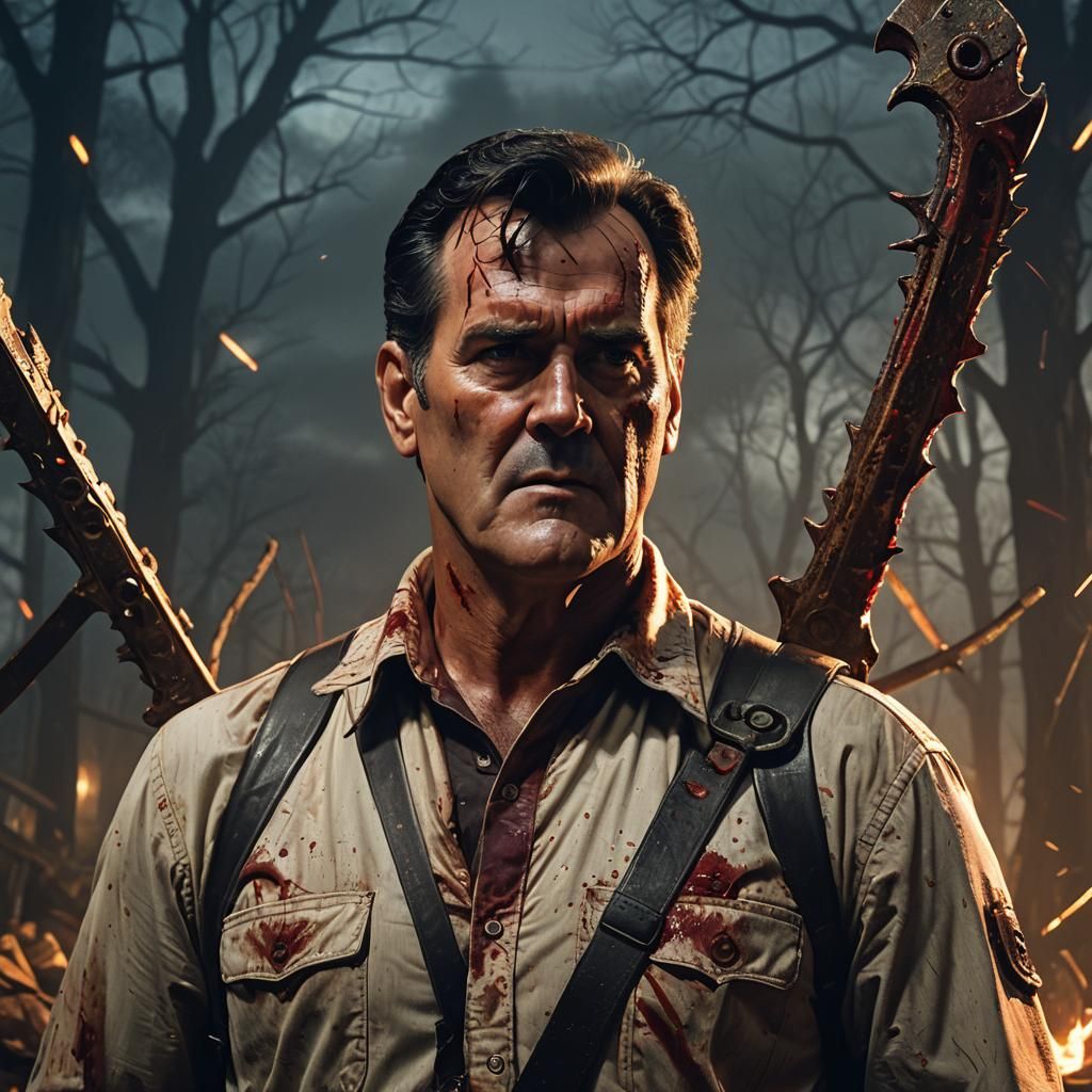 Psycho Killer in Dark Fantasy World: Cinematic Portrait