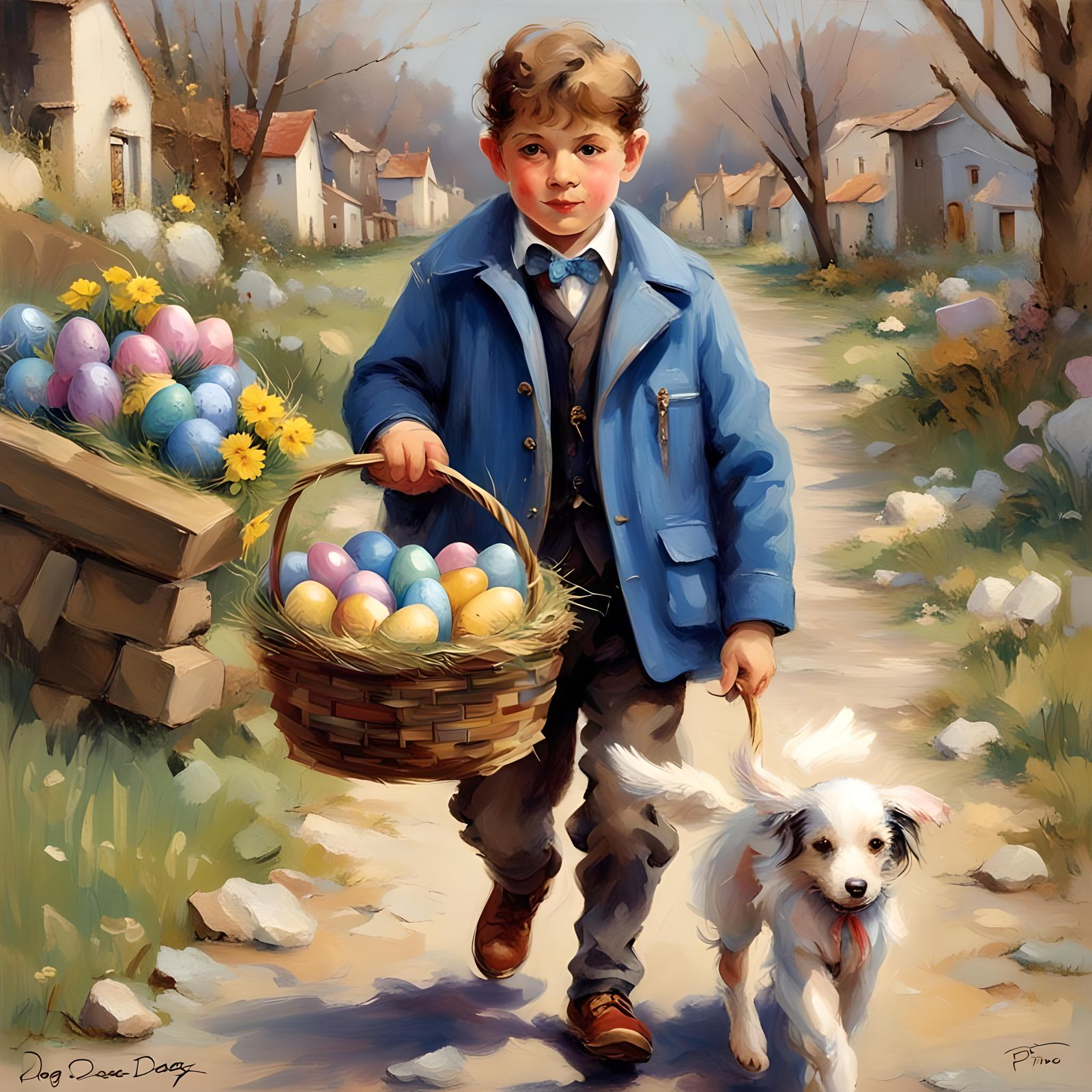 "Look at all the eggs I found!"