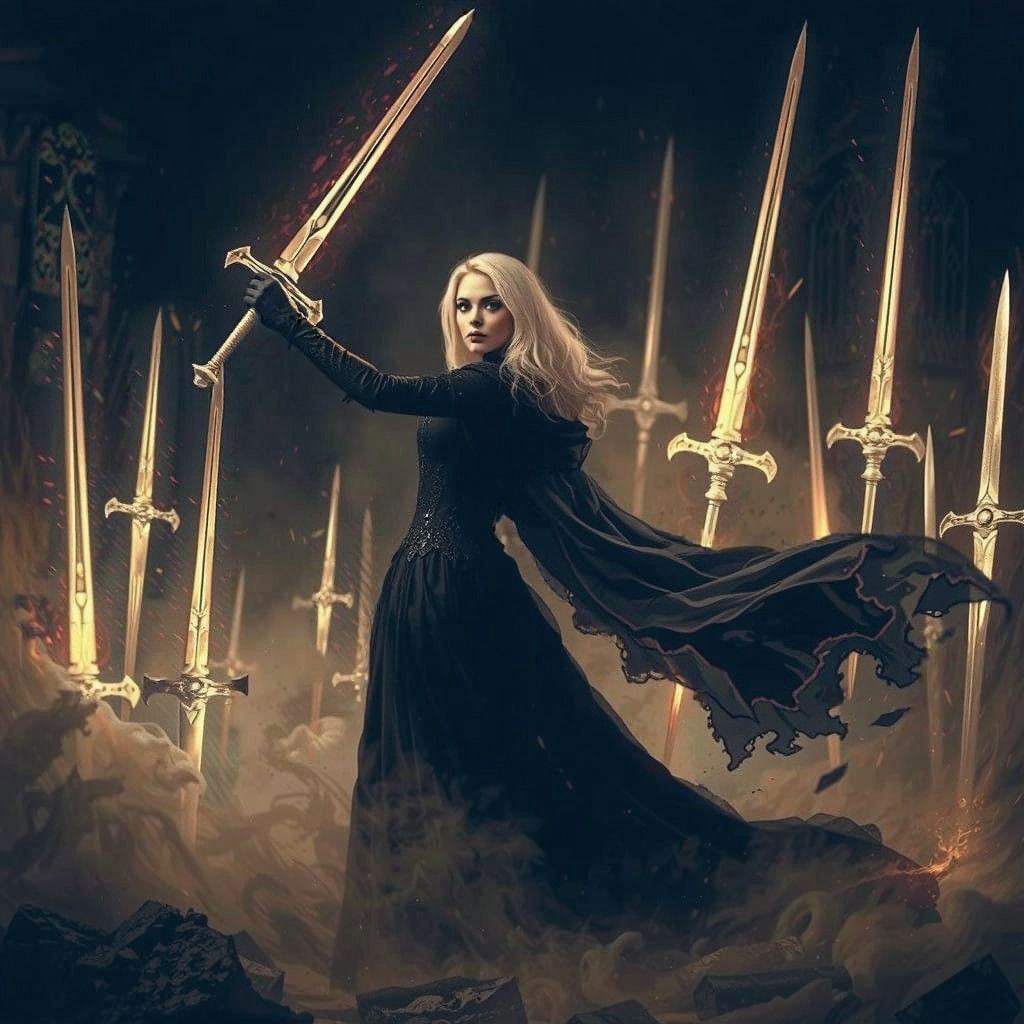 Sword Maiden Summoning Dark Legion