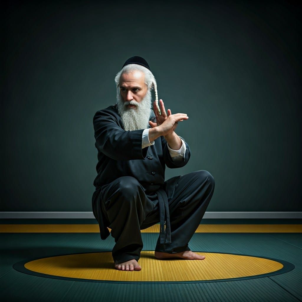 Orthodox Warrior in Martial Arts Stance