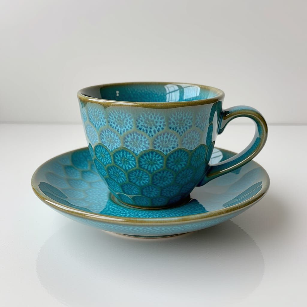 Majestic Textured Teacup Still Life