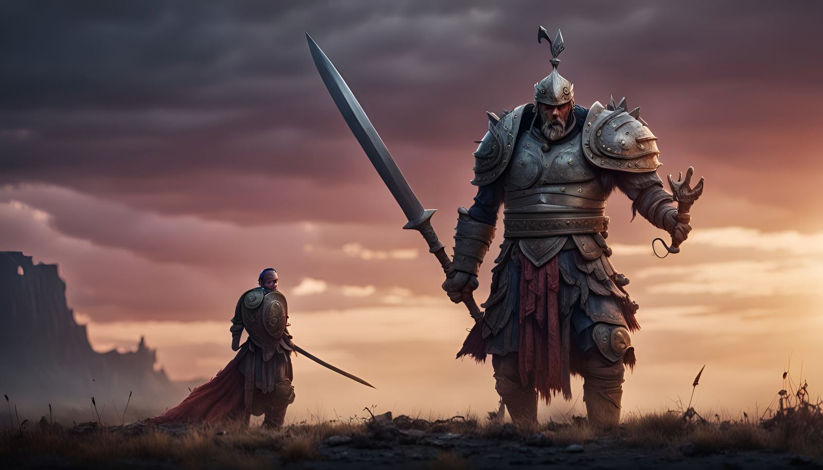 Jitte, the Giant Killer, Stands Alone on Battlefield