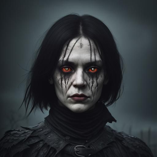 Eerie Swamp Crow Portrait in Studio Lighting