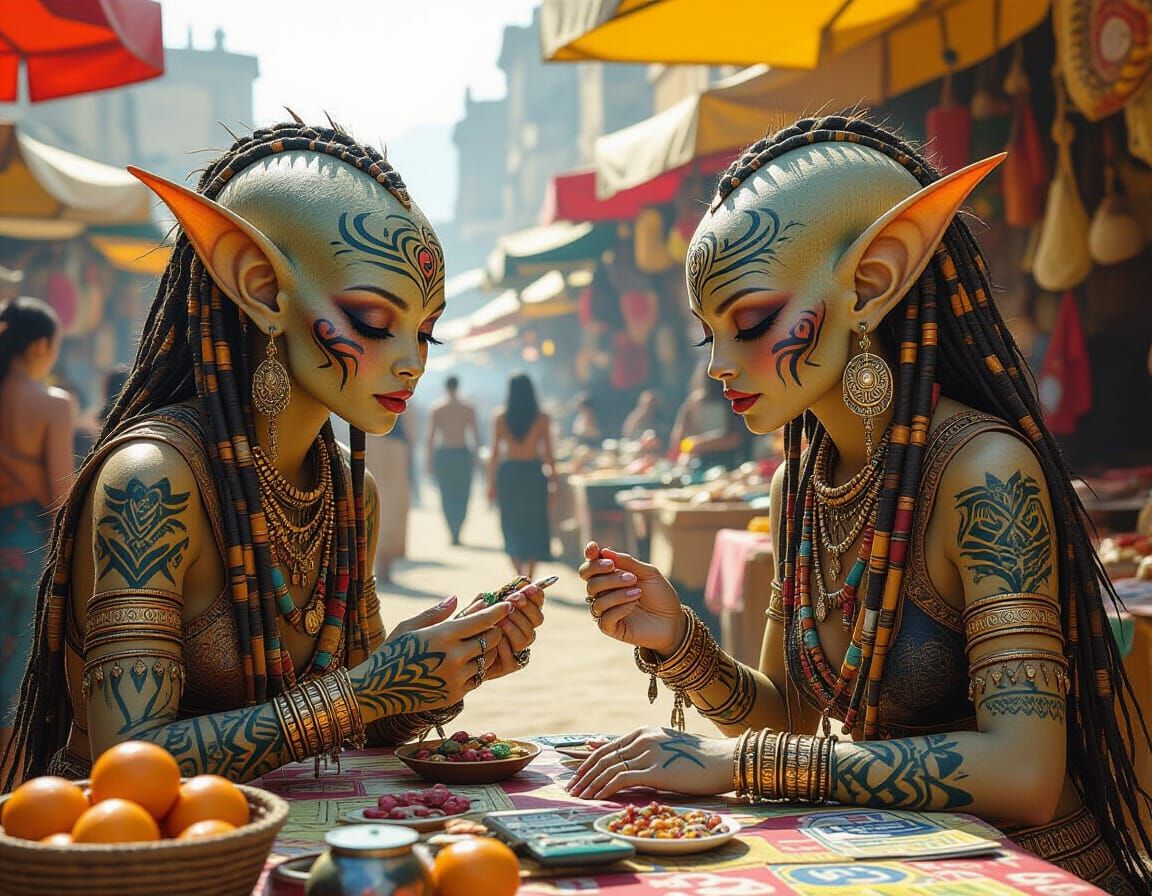 Martian Bazaar: Sci-Fi Tribal Haggling