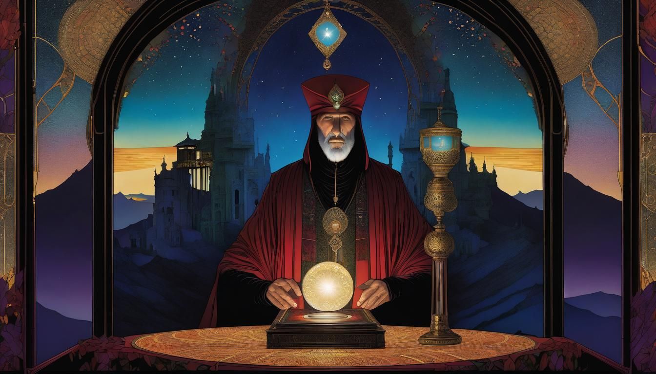 Blind Fortune Teller: Surreal Art Nouveau