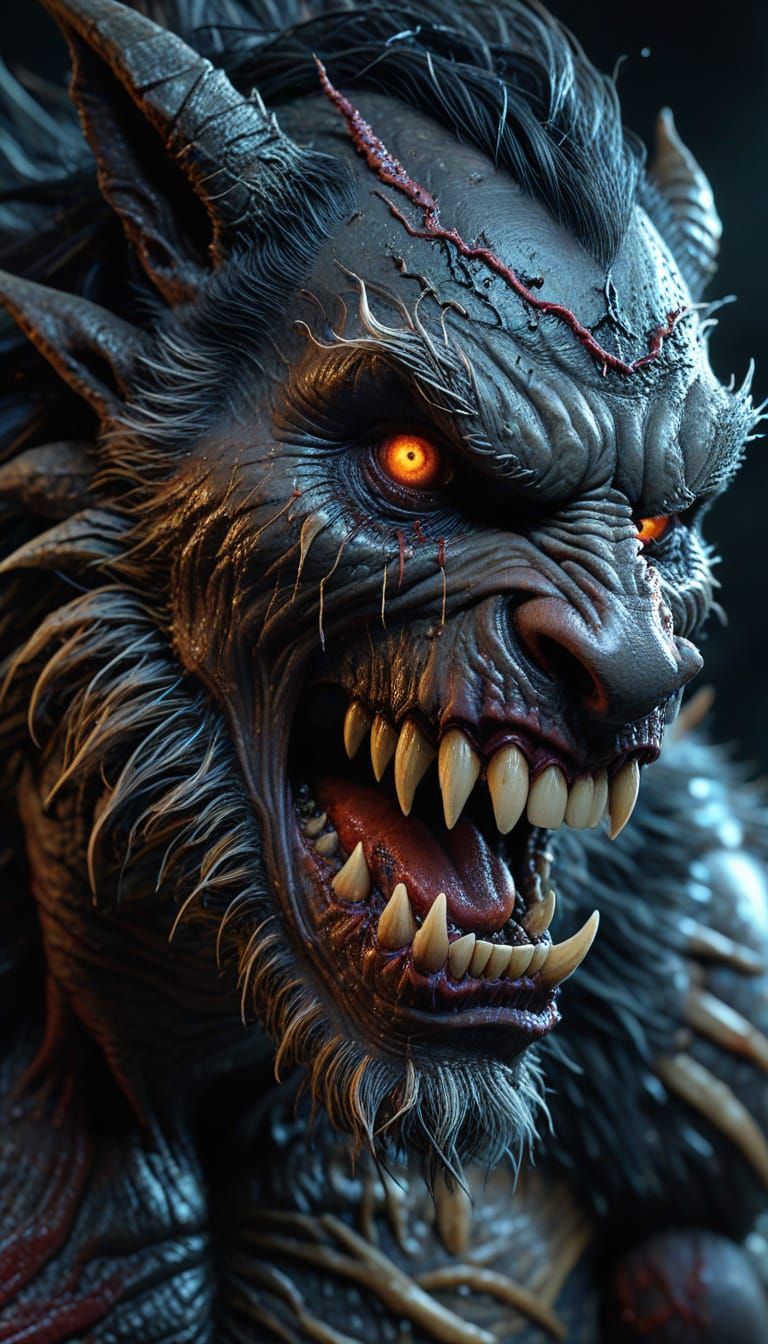 Gothic Horror Werewolf in Mid Shot