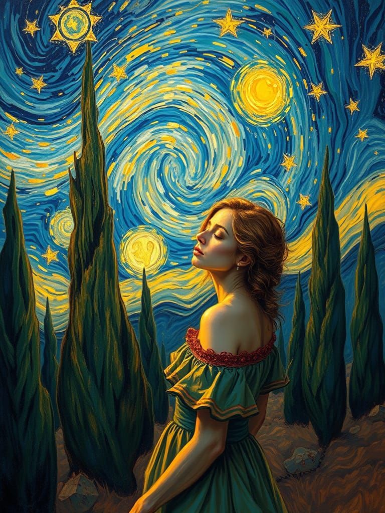 Ethereal Dreamscape in Thick, Expressive Brushstrokes