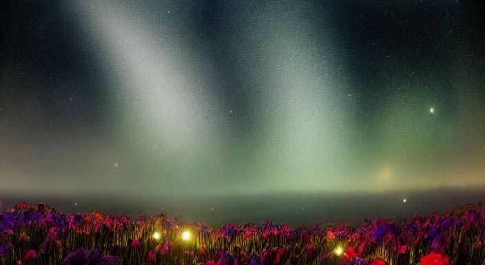 Watercolor Garden with Irises, Peonies, and Butterflies