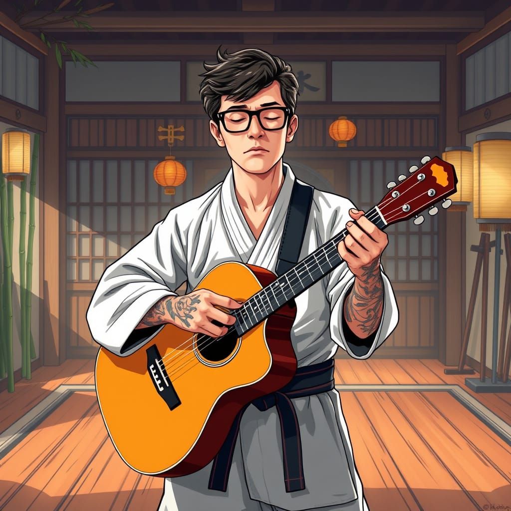 Rock Icon Transformed as Japanese Sensei