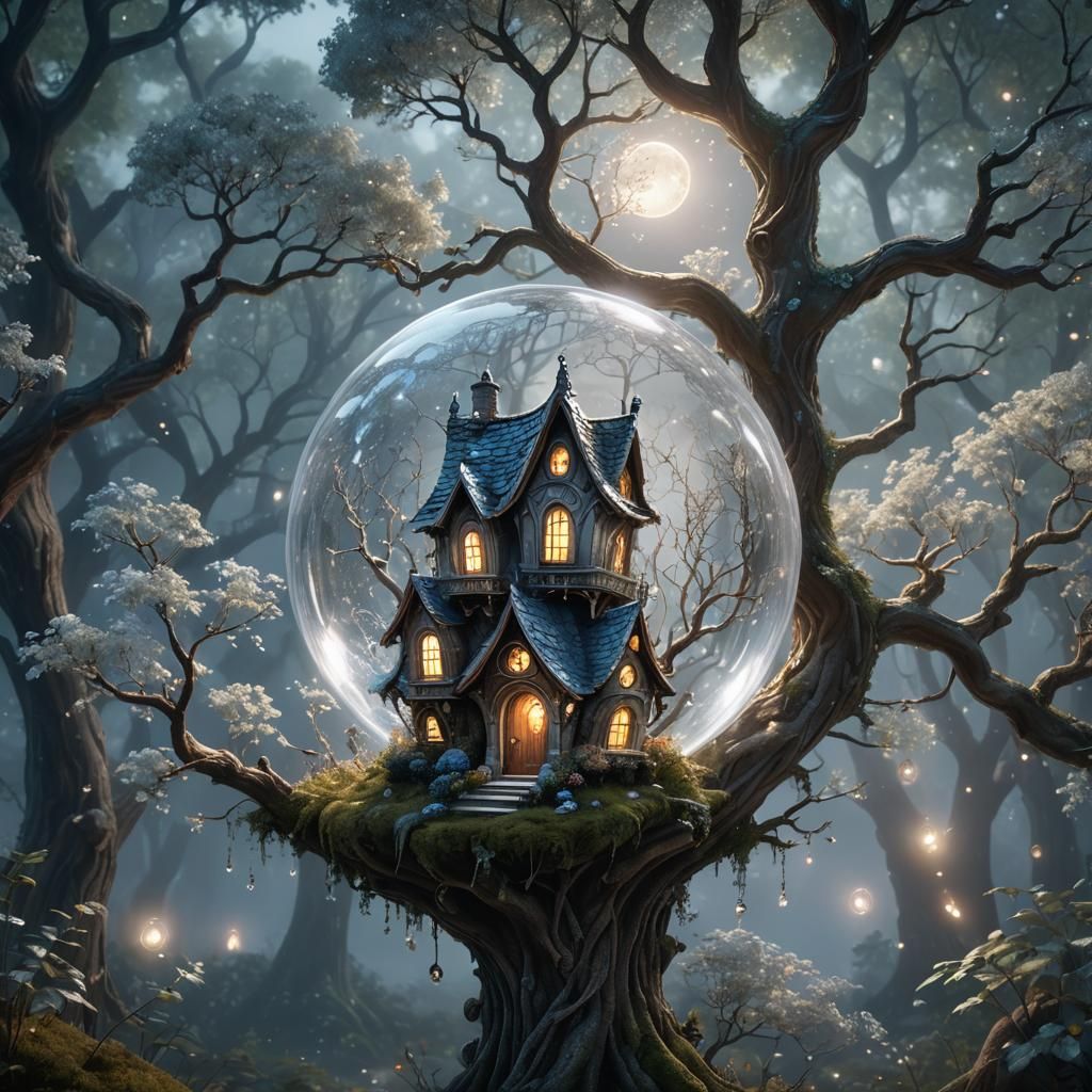 Crystal Fairy House in Mystical Forest