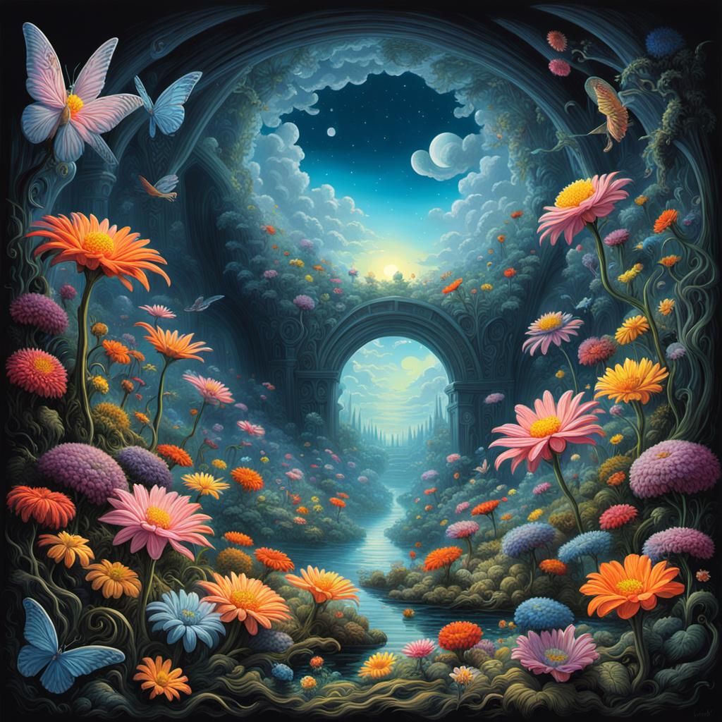 Astral Ecosystem in a Cosmic Winged Structure