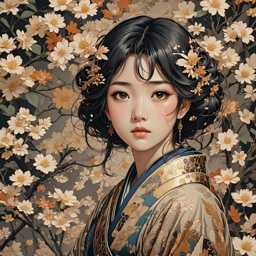 Ikenaga Yasunari Style Cute Expression in 3D