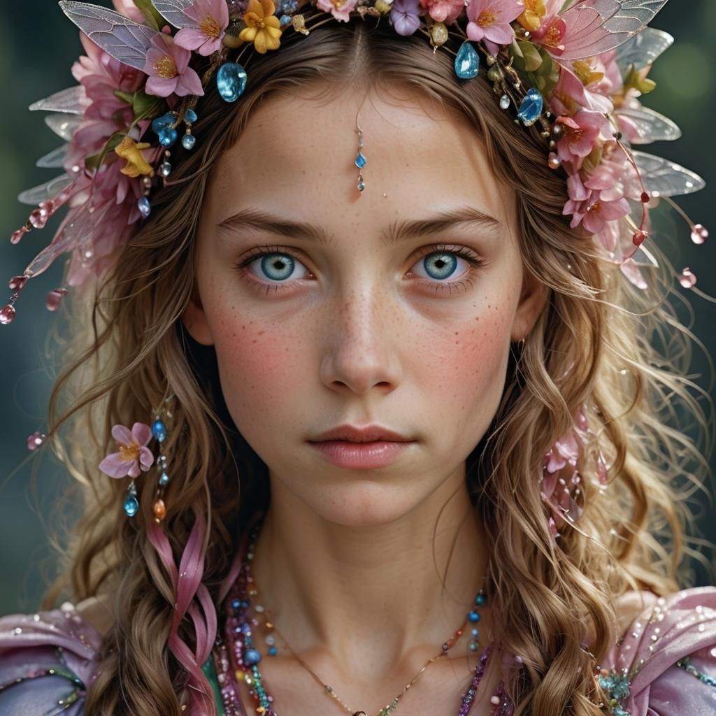 Fairy Princess Portrait in Professional Photography Style