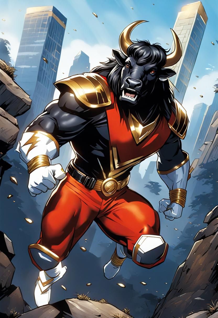 Buffalo Power Ranger Comic Book Art