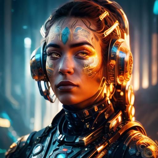 Astronaut Woman Rides Sci-Fi Animal in Digital Art