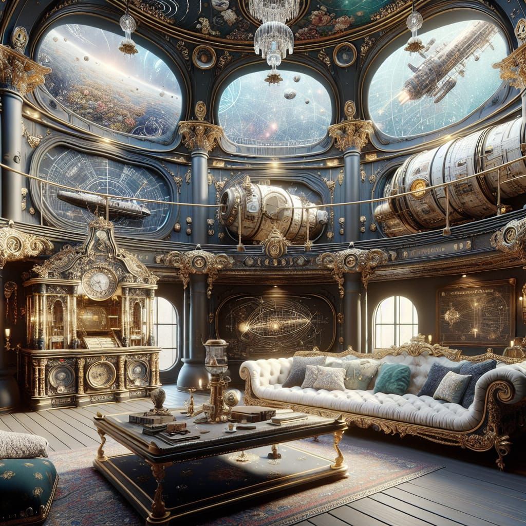 intergalactic submarine Captain's private cabin