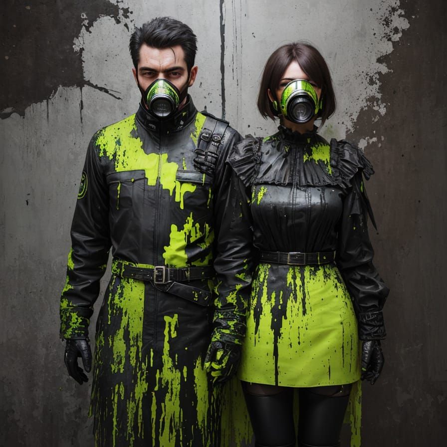 Ornate Gas Masks in Richter and Burri Style