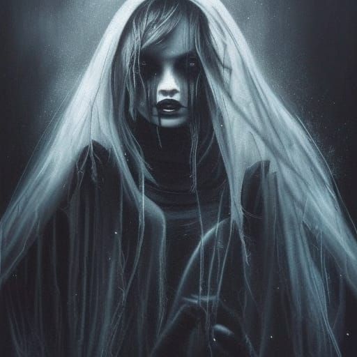 Gothic Villain in Dungeon: Graffiti Art Portrait