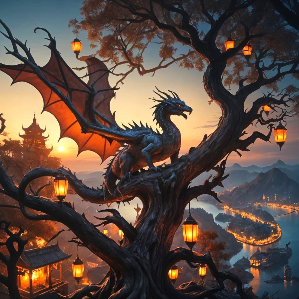 Guardian of the City in Fantastical Deep Color
