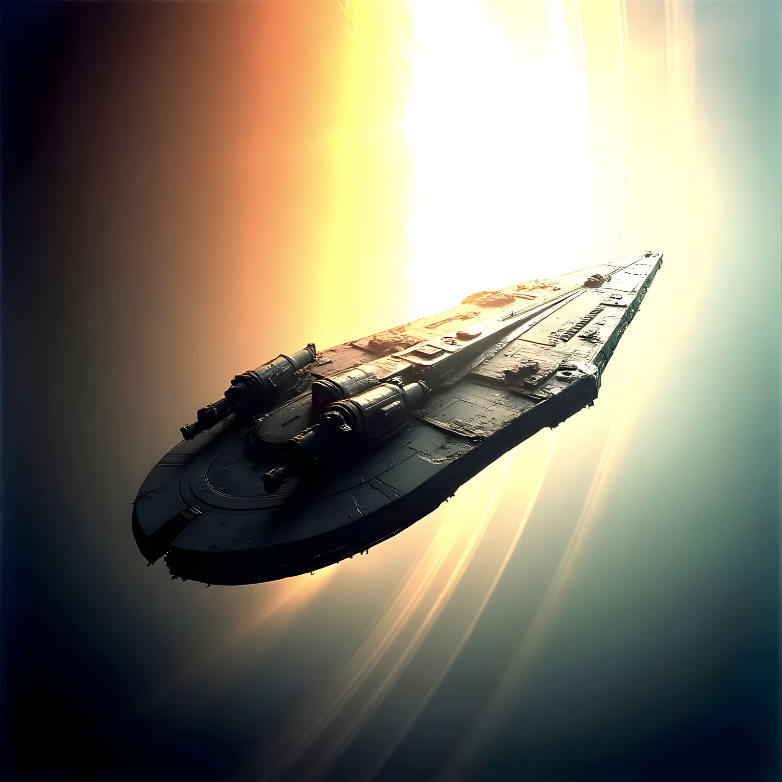 Dramatic Cinematic Film Still with Atmospheric Lighting