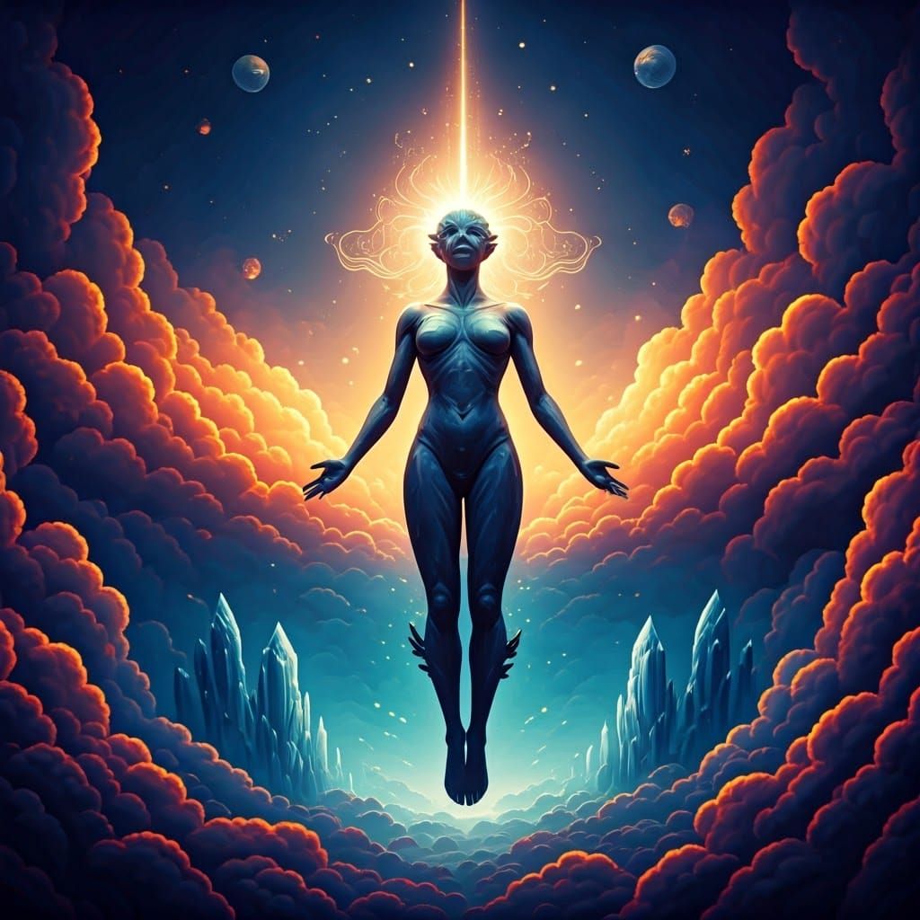 Enchanted Celestial Being in Dreamlike Atmosphere