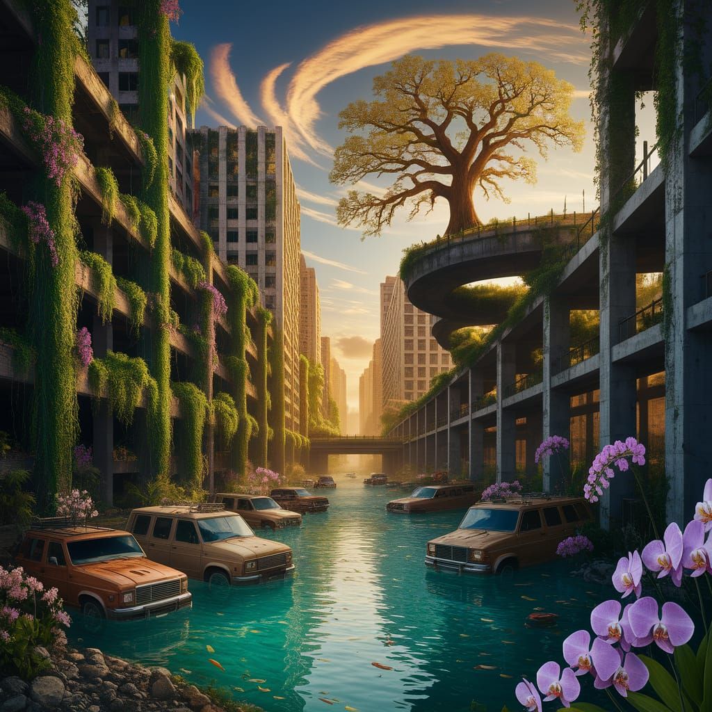 Earth Reclaimed: Nature's Triumph in 2124