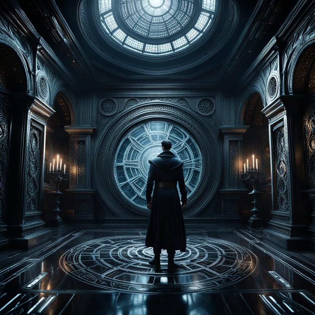 Doctor Strange in Eerie Giger-esque Space