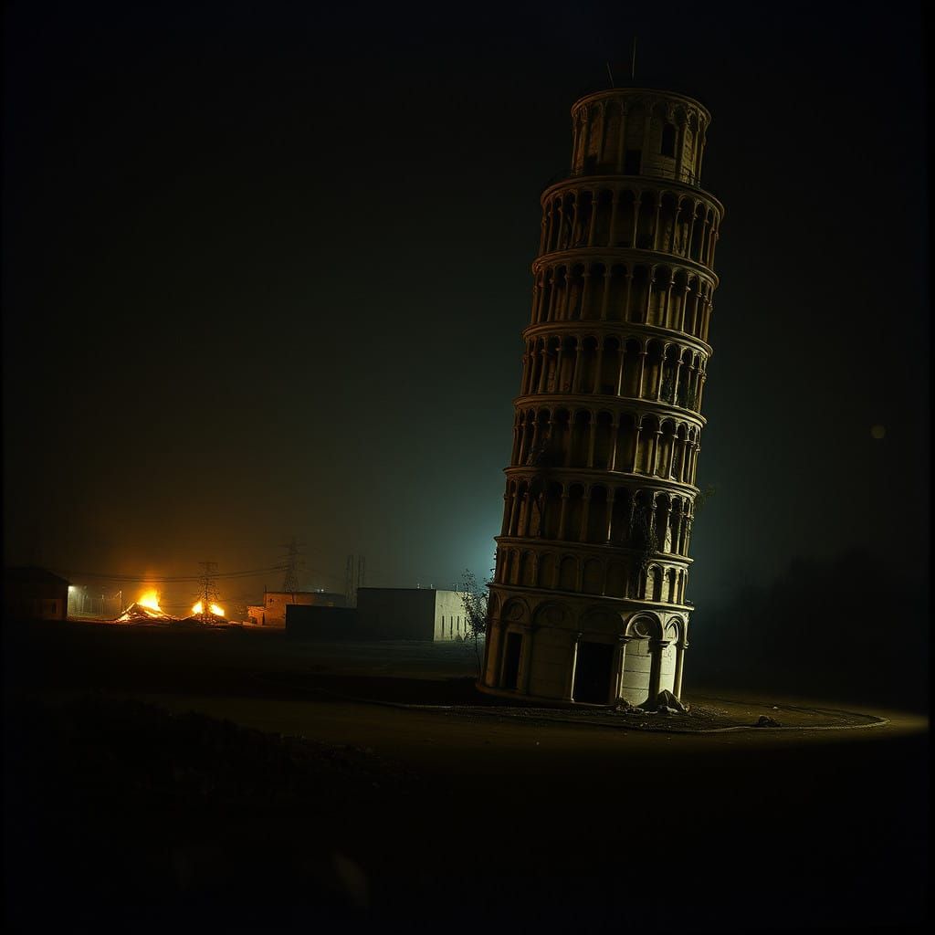 Post-Apocalyptic Ruins of the Leaning Tower of Pisa