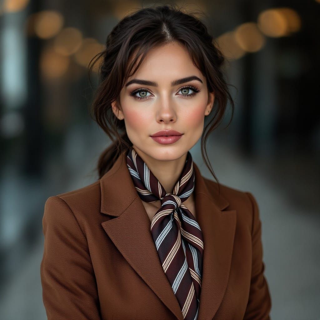 Polished British Businesswoman in a Sharp Suit