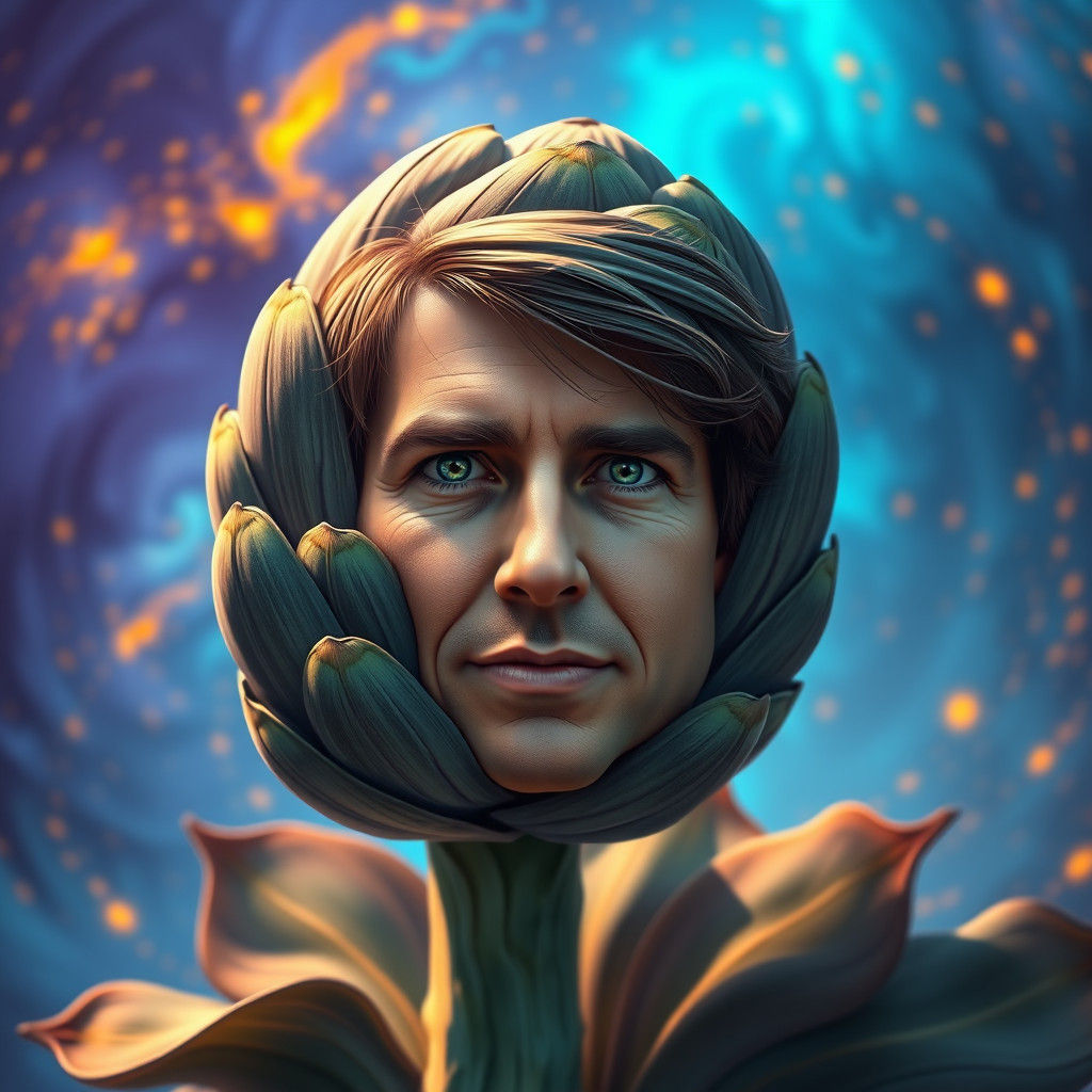 Anime Artichoke Resembling Tom Cruise in 8K