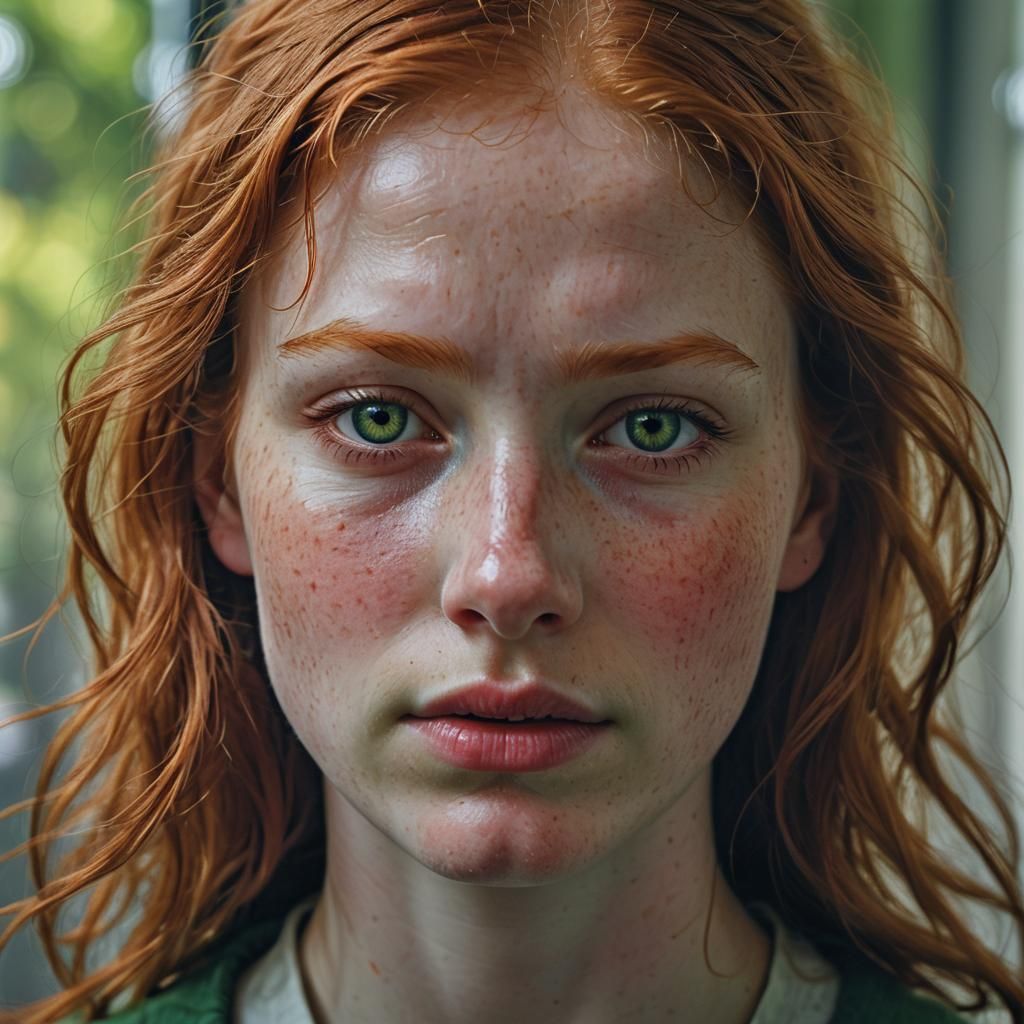 Redhead Crying: Portrait of Intense Sorrow