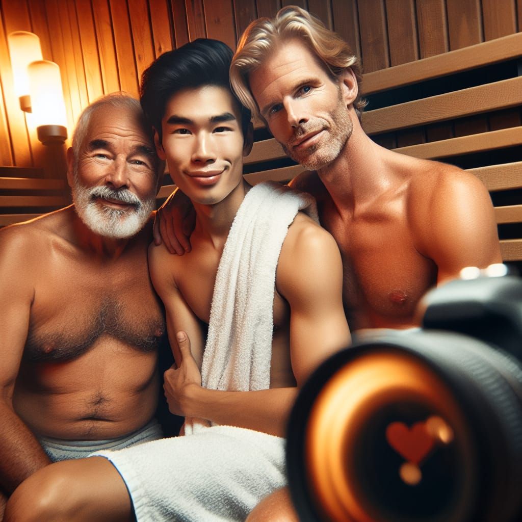 Sauna Scene with Bokeh and Natural Lighting