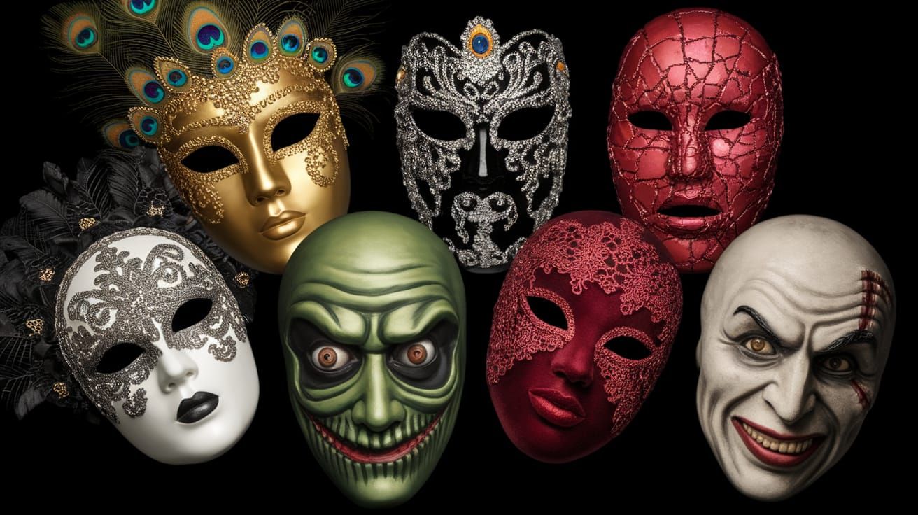 Seven Deadly Sins Masquerade in Elegant Darkness