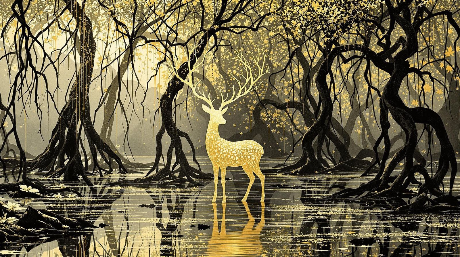 Mystical Mekong Delta Spirit Shrine in Glass and Glitch