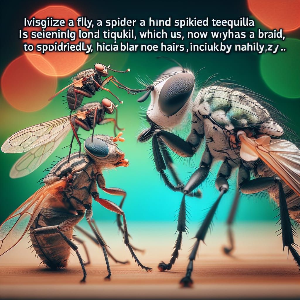 The Fly and The Spider Spiked The Tequila and now the Cicada is too Topsy Turvy Drunk to Braid its Nose Hairs VII