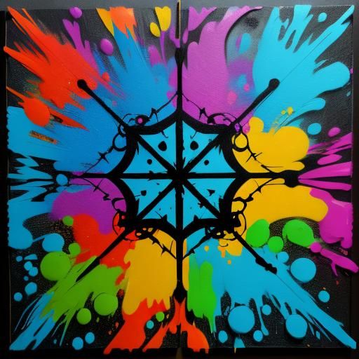 Colorful Graffiti Art of a Broken Heart