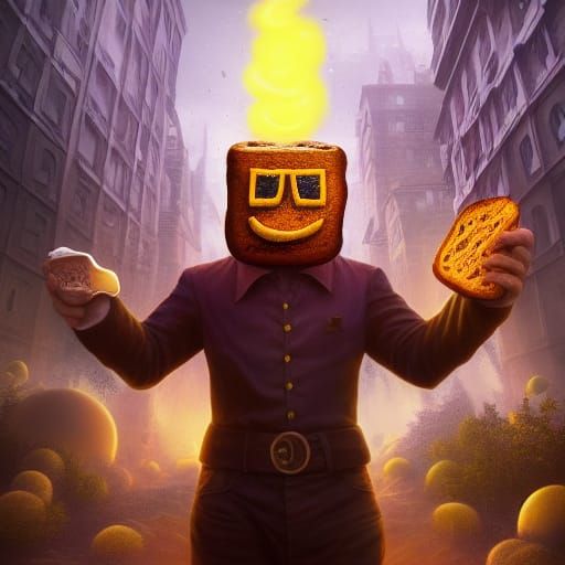 Toasty McToast face. He can't believe it's not buttered.