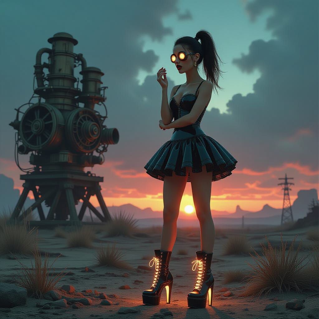 Surreal Portrait of Woman Holding Her Own Eyes