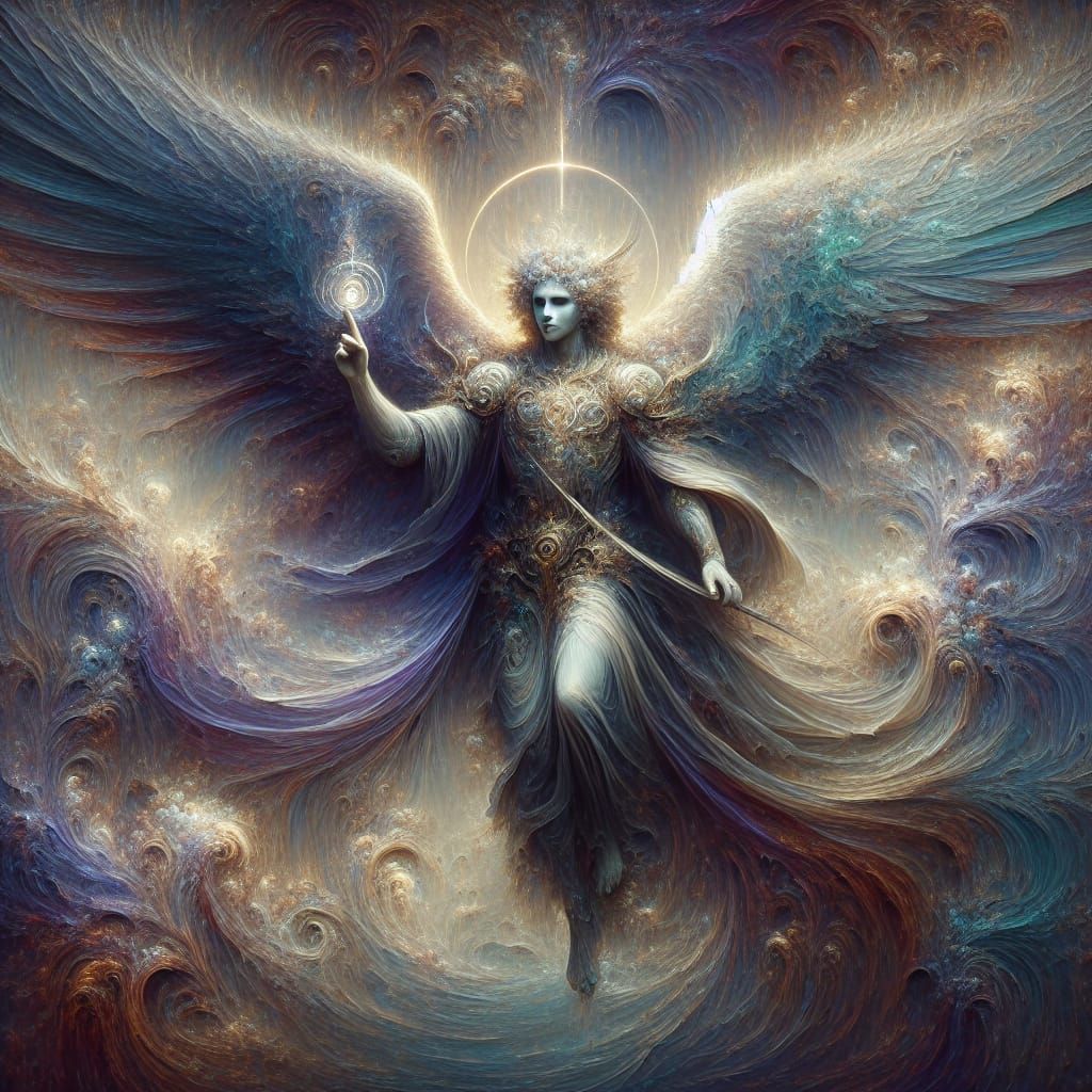 Archangel Jehudiel: Sacred Fantasy Concept Art