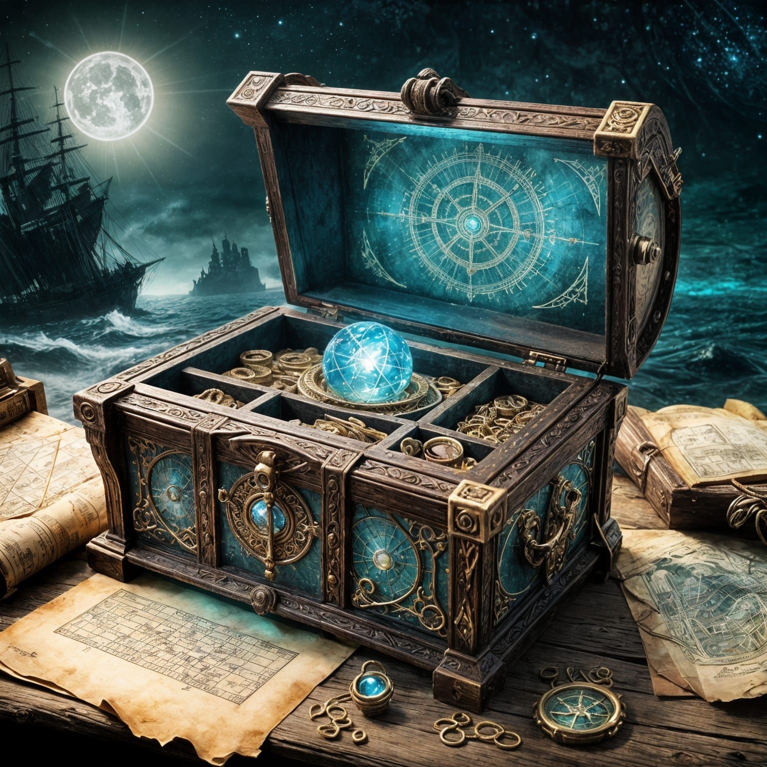 Luminescent Elven Jewelry Treasure Chest