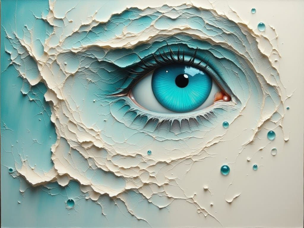 Surreal Sand Sculpture of a Woman's Face