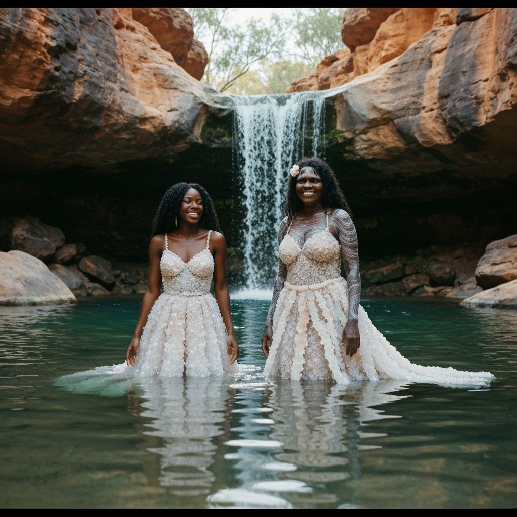 Incredible Photorealistic Film Still of Women in Crystal Gow...