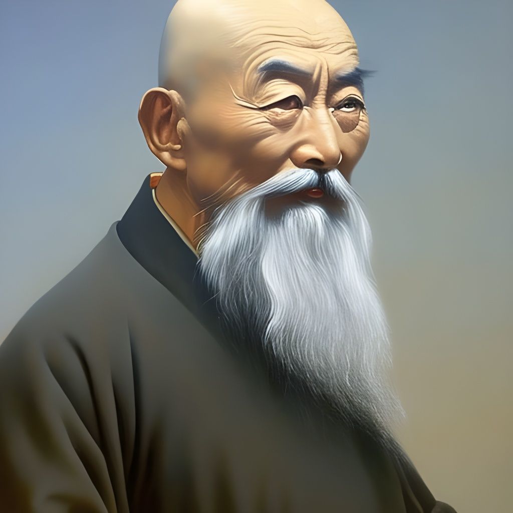 Lao Tzu: Oil Painting Portrait
