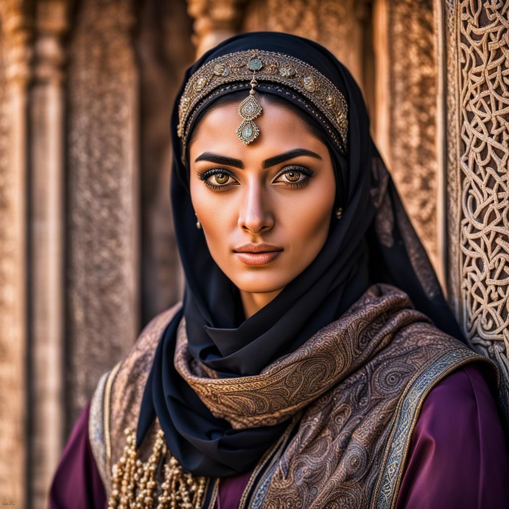 Beautiful Arabian Woman Portrait in 4th Century Arabia