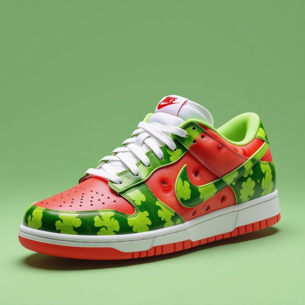 Watermelon Nike Shoe in Surreal Style