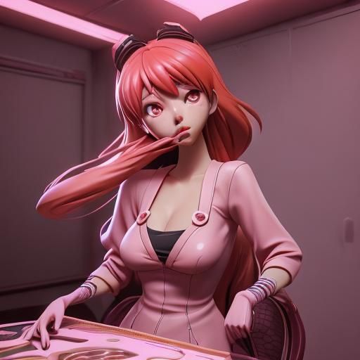 Anime Character in 3D Art Style