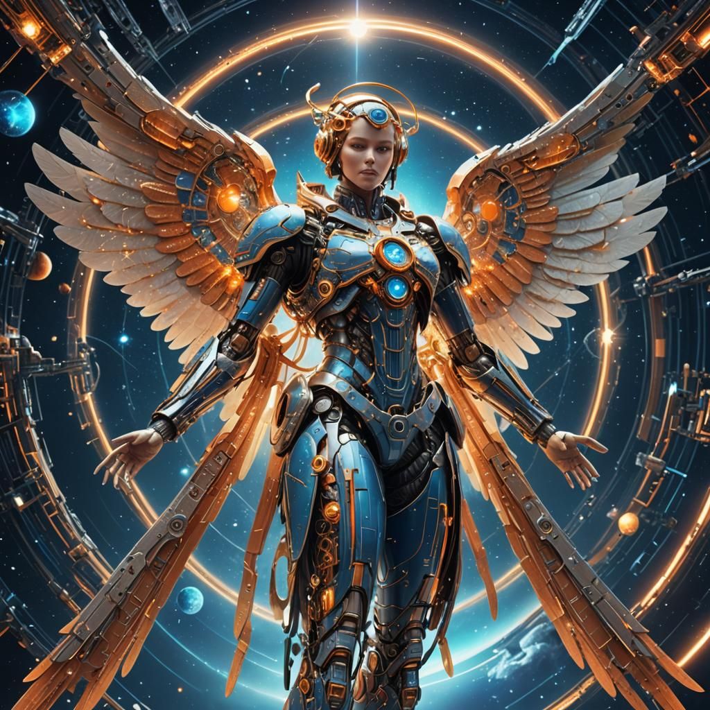 Cybernetic Angels in Interstellar Space: Digital Art