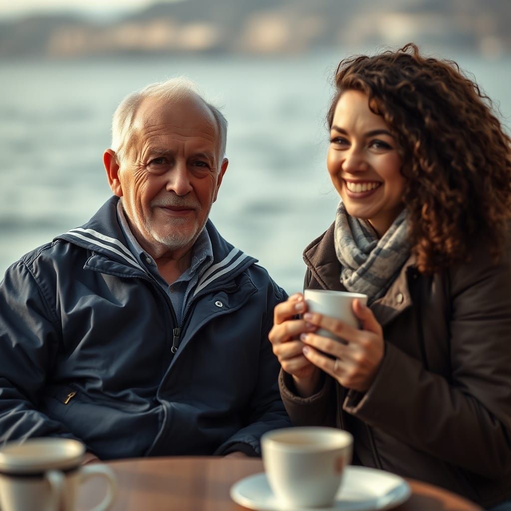 Retired Sailor and Latina Muse Share Coffee